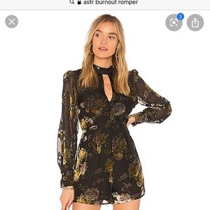Revolve/ASTR Burnout Romper never worn